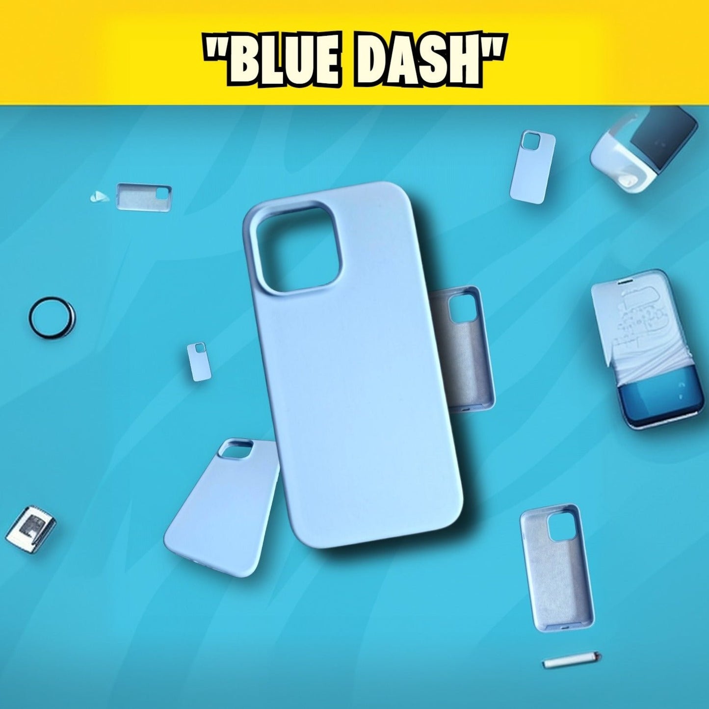 Blue Dash ⚡┃iPhone 14 Pro Max & Plus Phone Case